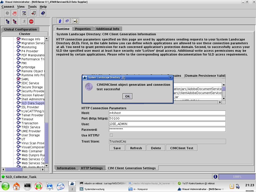 CIMOMClinet with sap rep in synchron - success